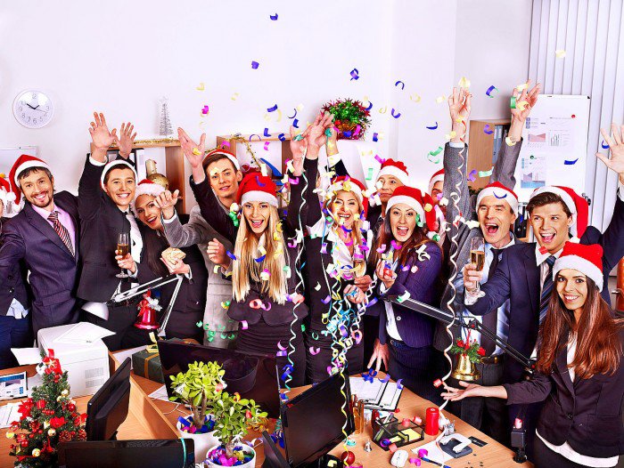 staff party on christmas